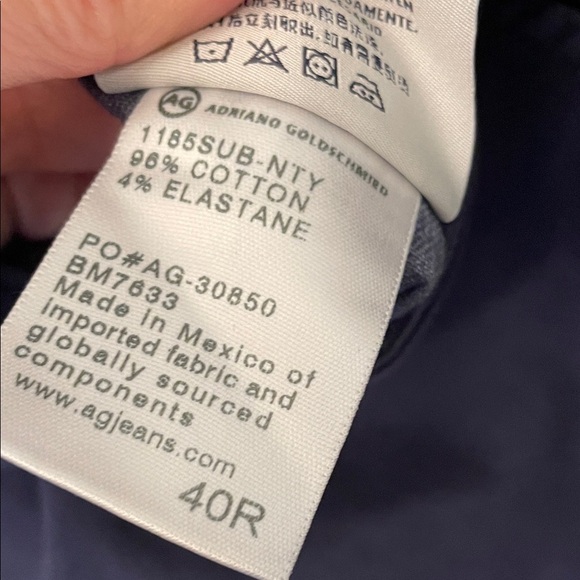 AG Adriano Goldschmied Navy Flat Front Shorts - Picture 4 of 7